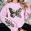 Thumbnail: Butterfly Floral with Sleeves Sweatshirt