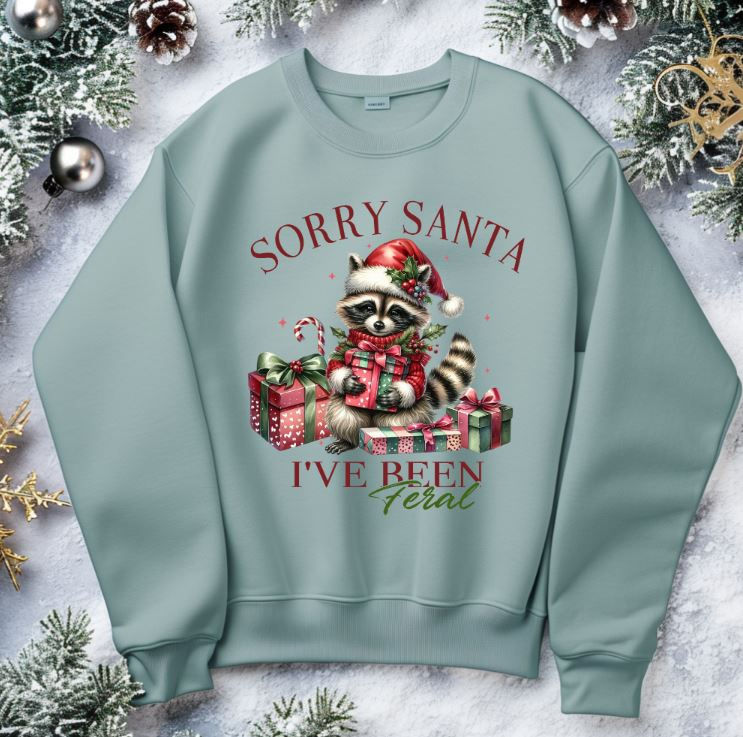 Thumbnail: Sorry Santa I've Been Feral Sweatshirt