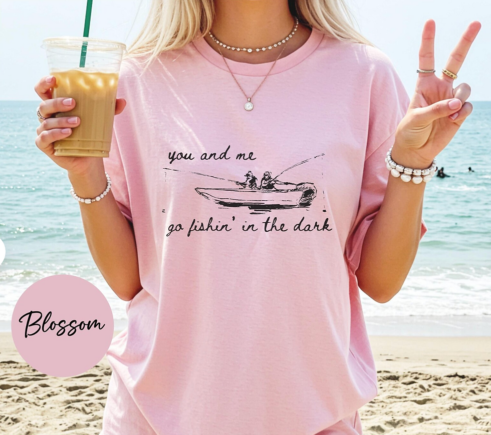 Thumbnail: You and Me Going Fishin in The Dark Comfort Color Shirt