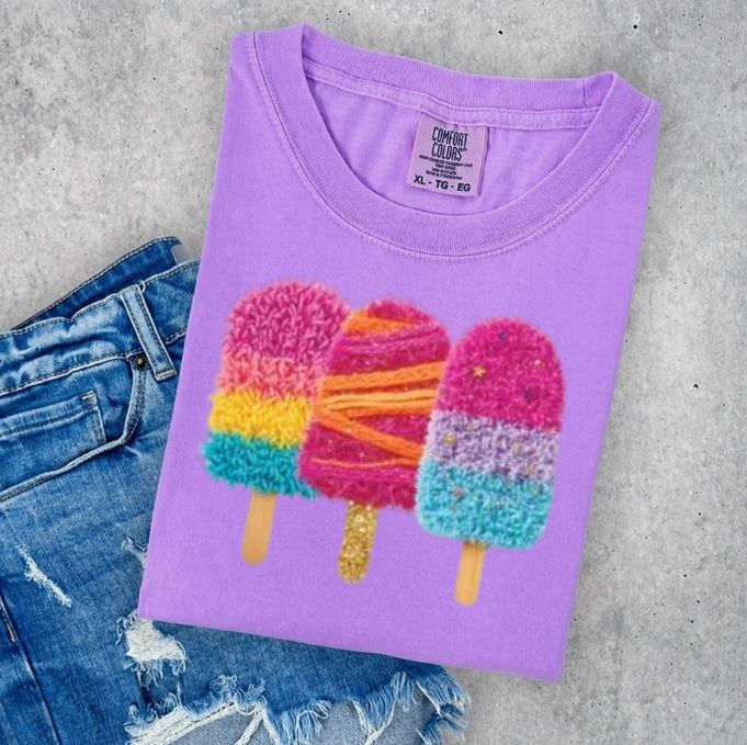 Thumbnail: Faux Popsicle Comfort Color Shirt