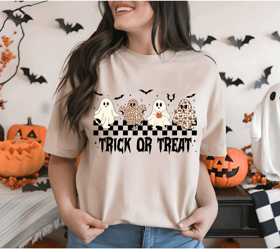 Thumbnail: Trick or Treat Ghosts Graphic Tee
