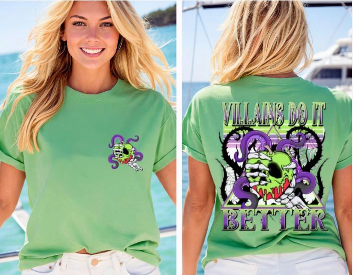 Thumbnail: Villains Do It Better Shirt (Pocket & Back Graphic)