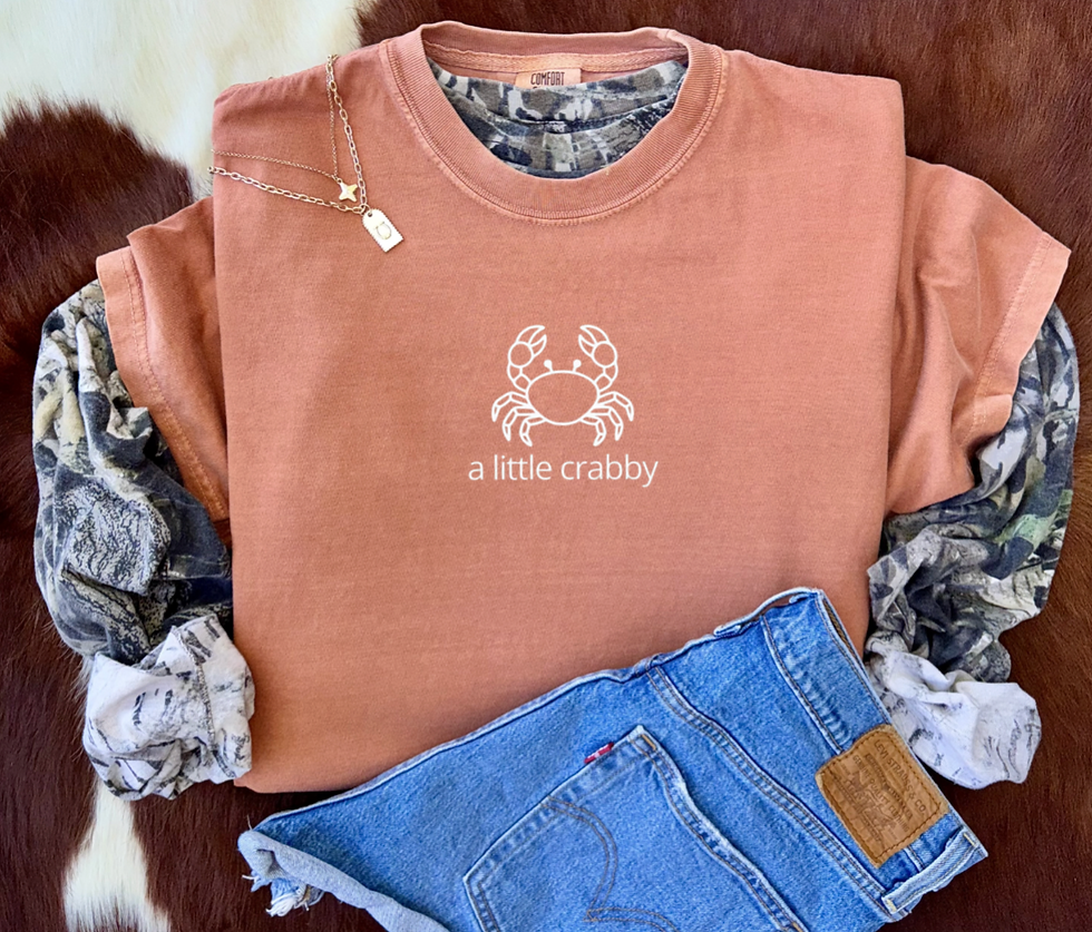 Thumbnail: A Little Crabby Comfort Color Shirt