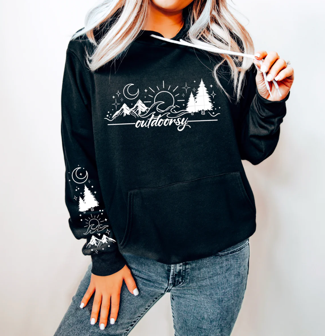 Outdoorsy Hoodie with Sleeves
