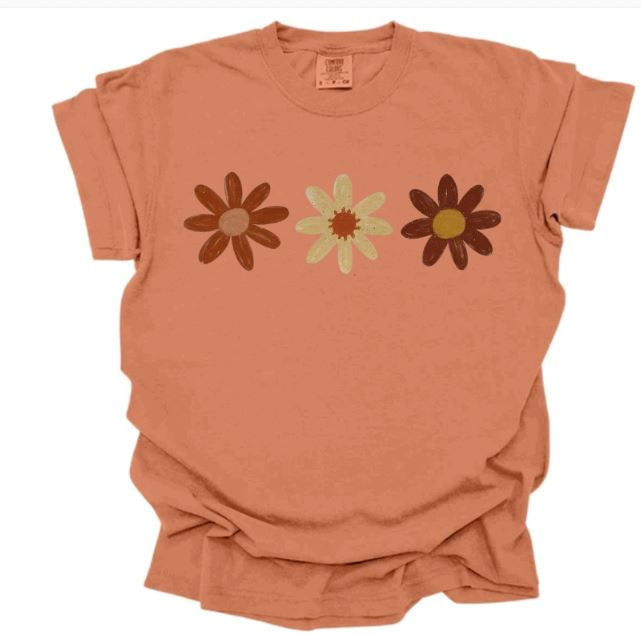 Thumbnail: Fall Daisies Retro Comfort Color Shirt
