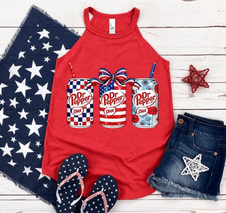 Thumbnail: Patriotic Soft Drink Rocker Tank Top