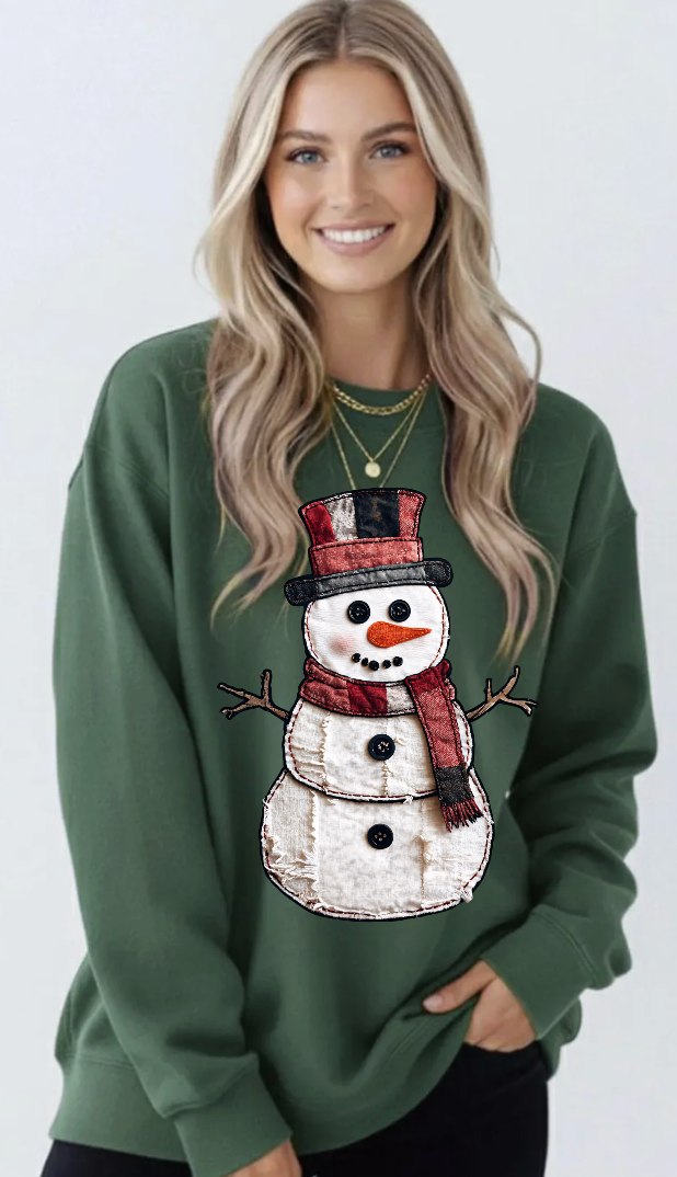 Thumbnail: Snowman Patchwork Sweatshirt