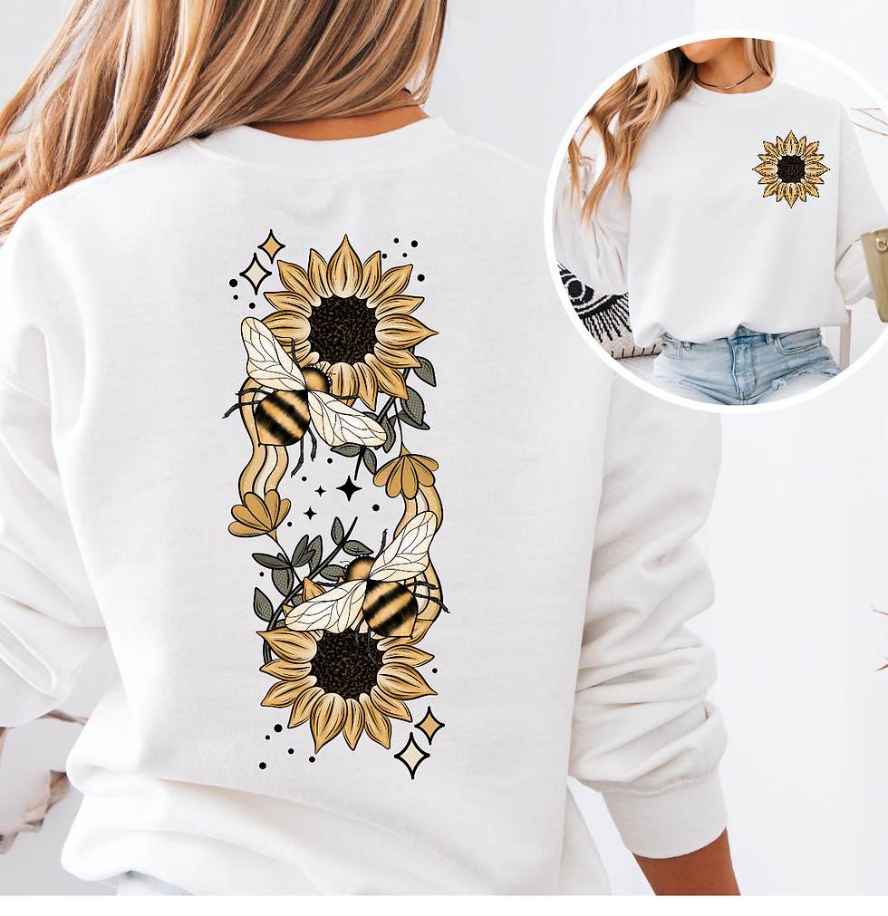 Thumbnail: Sunflower Bee Pocket & Spine Sweatshirt