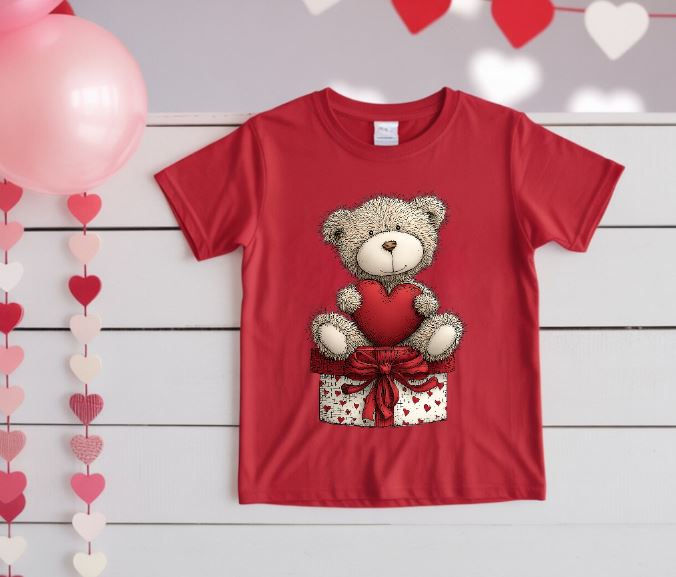 Thumbnail: Love Heart Bear Shirt (Toddler & Youth Sizes)