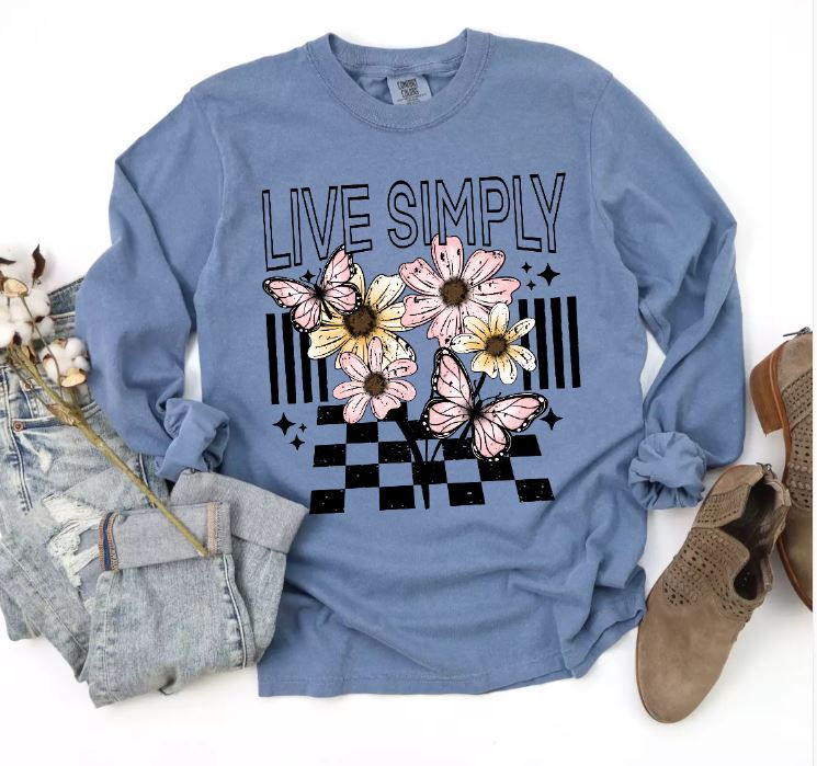 Thumbnail: Live Simply Comfort Color Long Sleeve Shirt