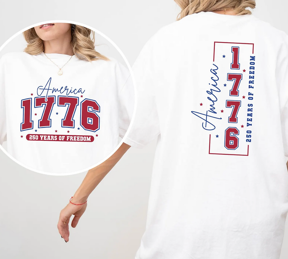 Thumbnail: America 1775 Comfort Color Tee Front & Back