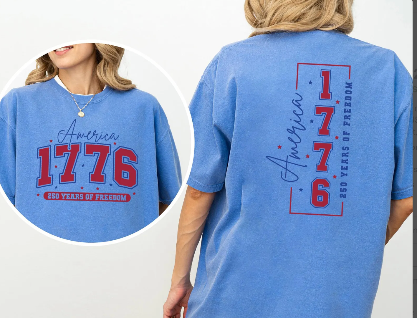 America 1775 Comfort Color Tee Front & Back