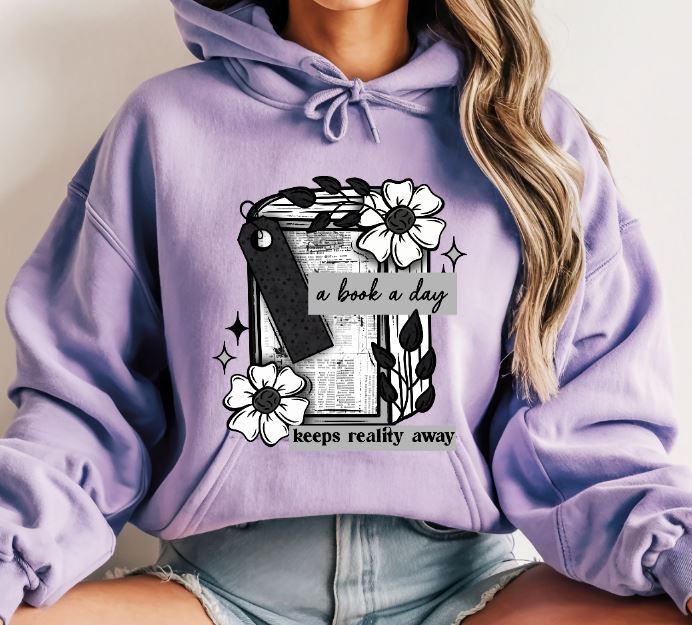 Thumbnail: A Book A Day Keeps Reality Away Hoodie
