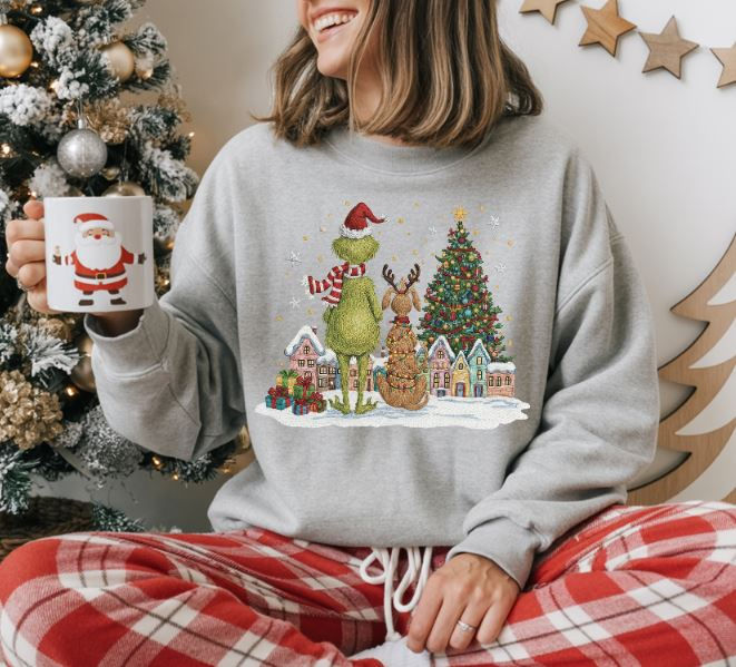 Thumbnail: Grouchy Christmas Town Sweatshirt
