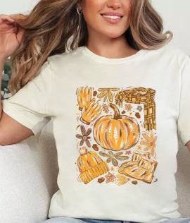 Thumbnail: Fall Pumpkin Collage Graphic Tee