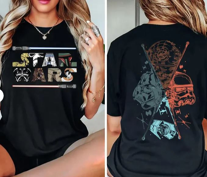 Thumbnail: Star Wars Vintage Graphic Tee (Front & Back)