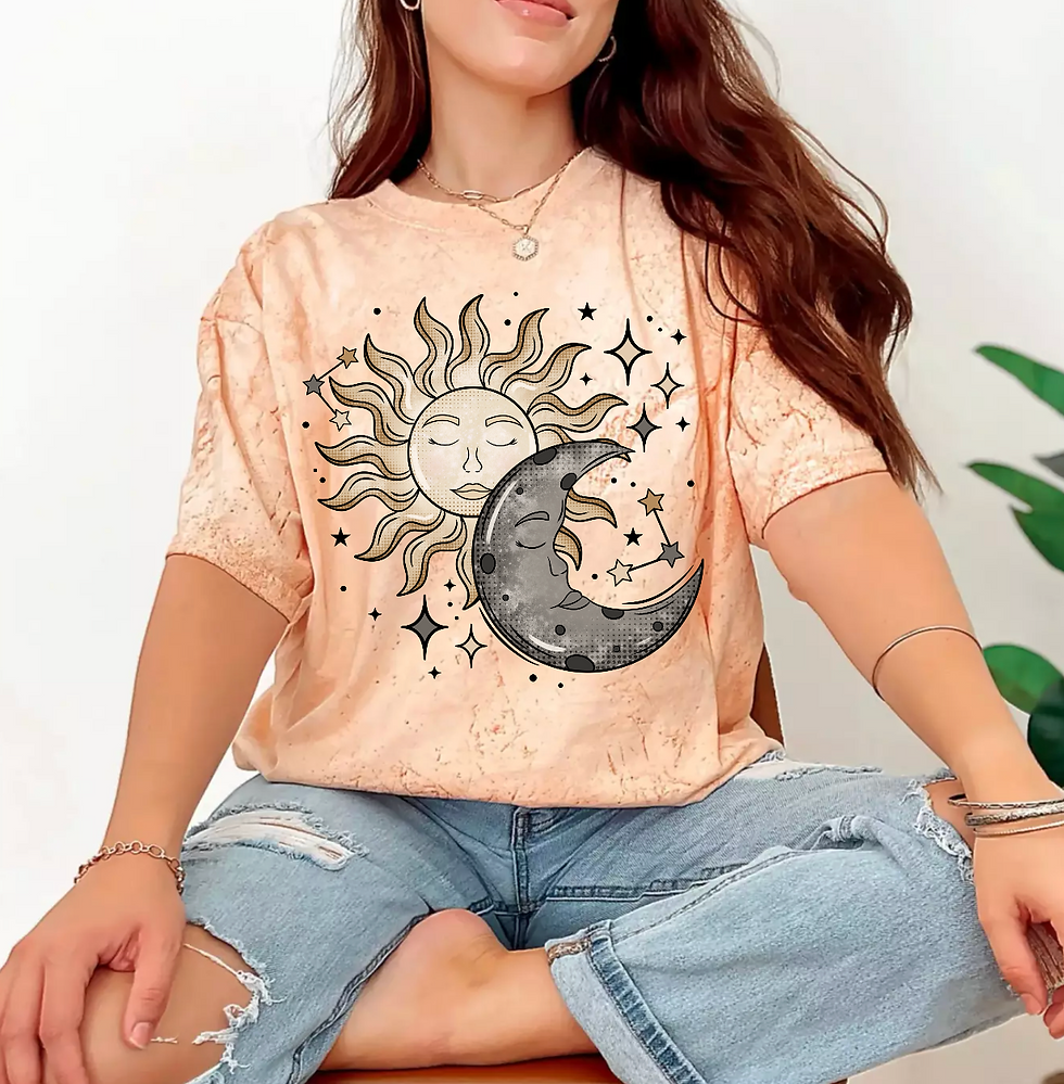Thumbnail: Celestial Sun Moon Comfort Color Blast Shirt