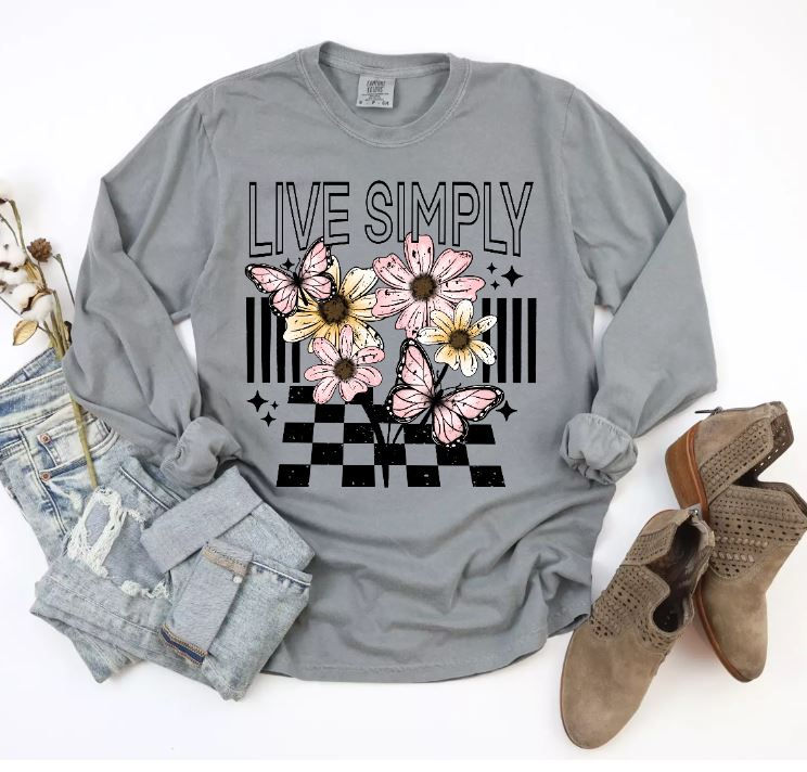 Thumbnail: Live Simply Comfort Color Long Sleeve Shirt