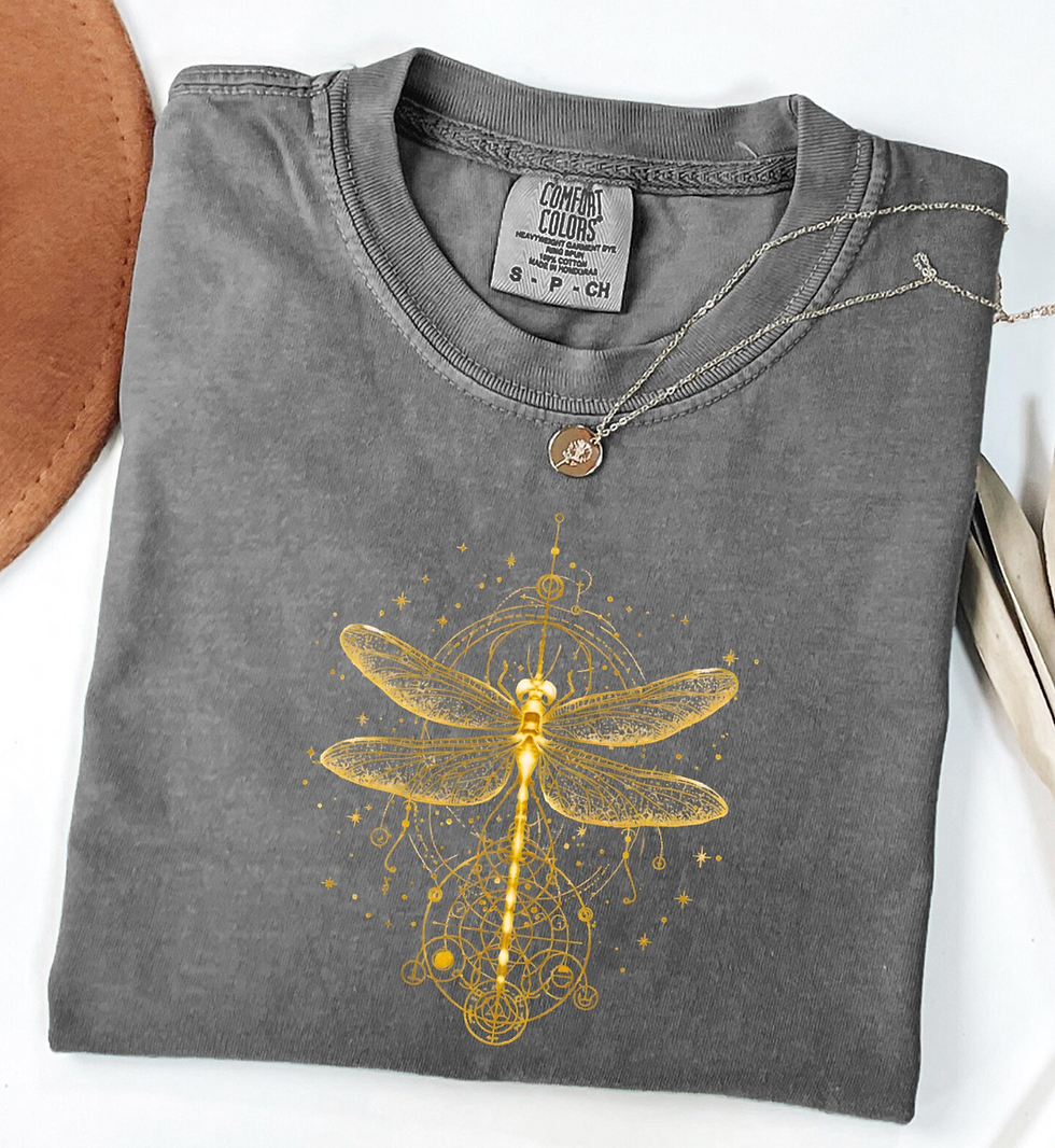Thumbnail: Gold Dragonfly Comfort Color Shirt