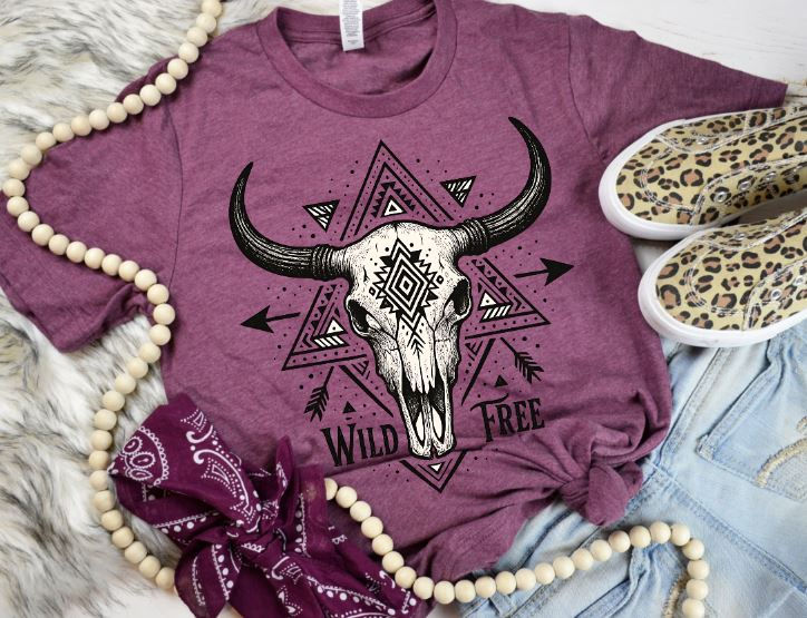 Thumbnail: Wild & Free Skull Graphic Tee