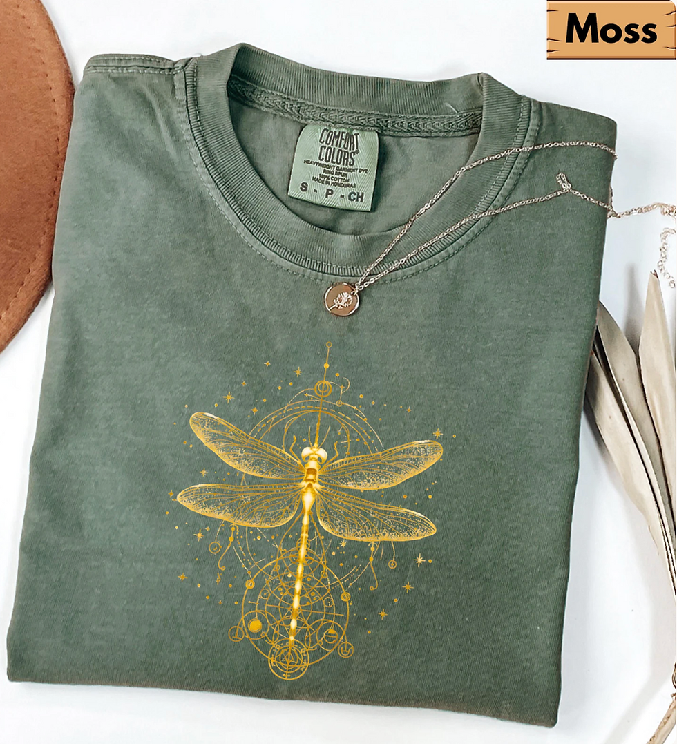 Thumbnail: Gold Dragonfly Comfort Color Shirt