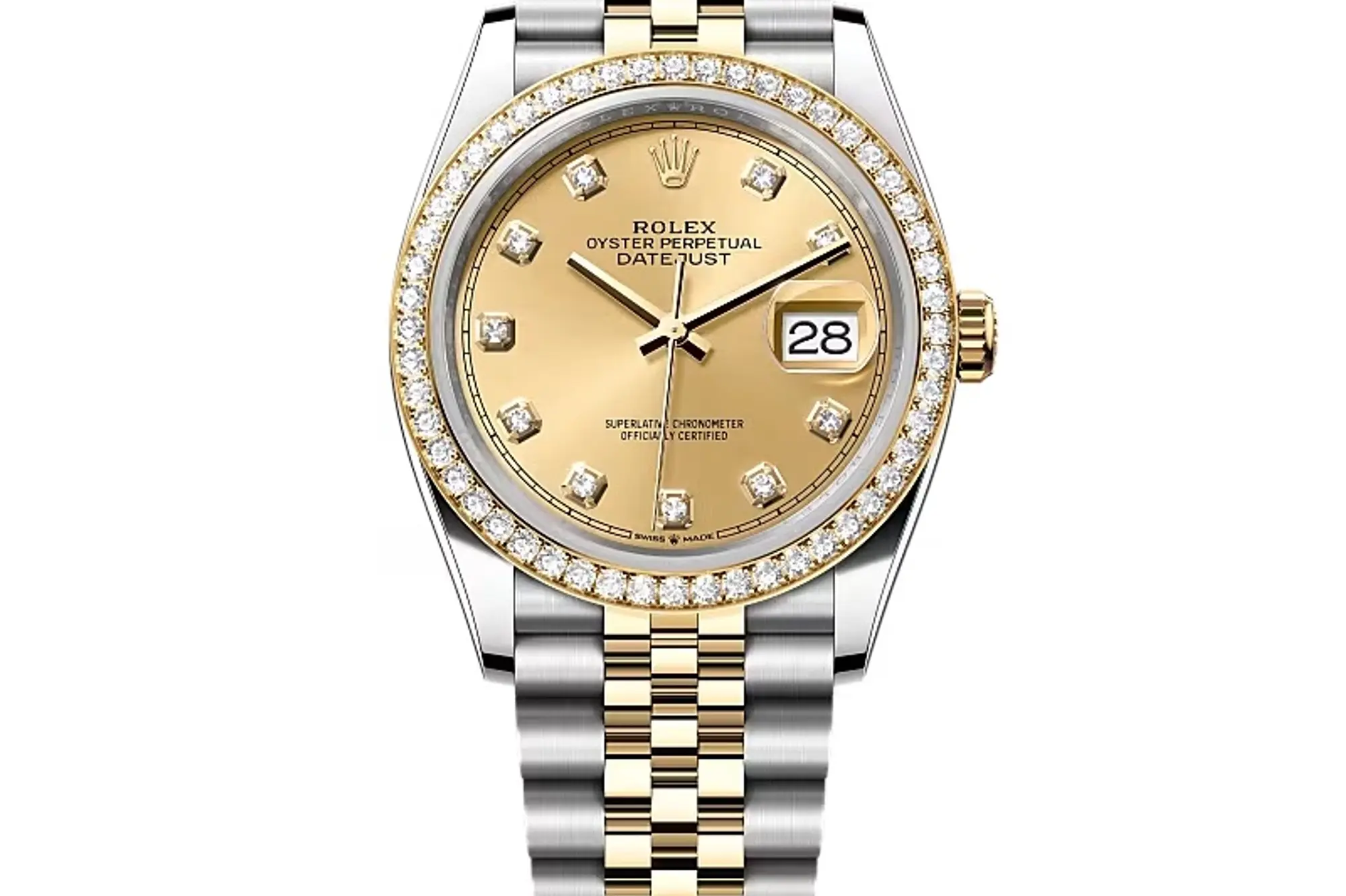 Rolex Datejust Champagne Diamond Dial 126283RBR-0003 36 mm – Swiss Made
