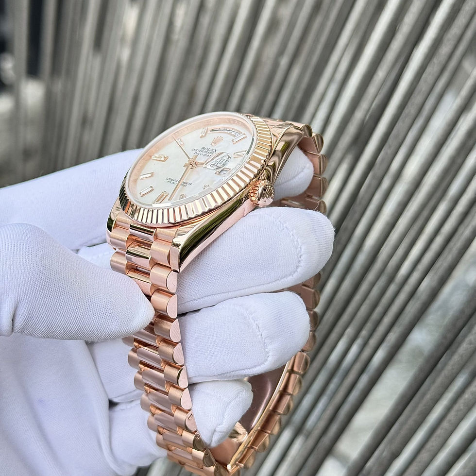 Thumbnail: Rolex Day-Date White Mother-of-Pearl Diamond Dial 128235-0078 36 mm – Swiss Made