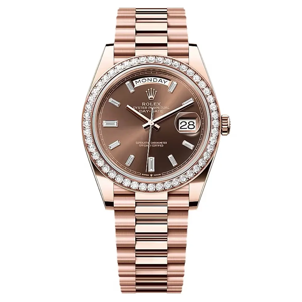 Thumbnail: Rolex Day-Date Chocolate Diamond Dial 228345rbr-0006 40 mm – Swiss Made