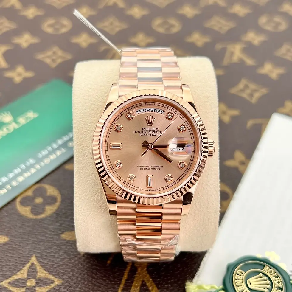 Thumbnail: Rolex Day-Date Rosé Diamond Dial 128235-0009 36 mm – Swiss Made