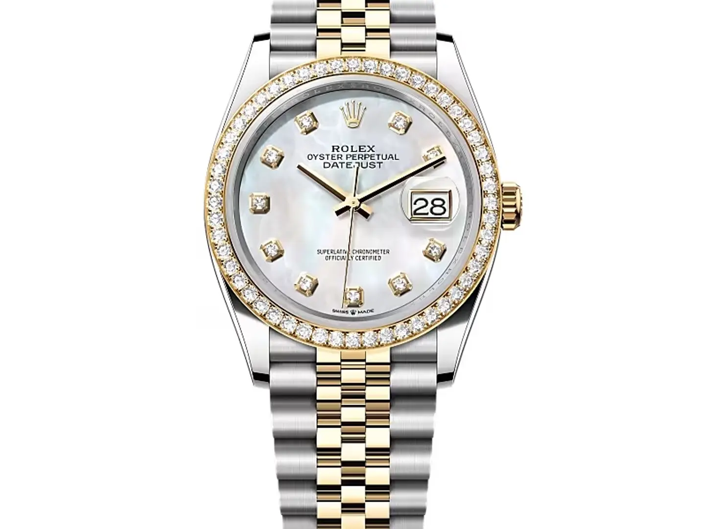 Rolex Datejust Mother of Pearl Diamond Dial 126283RBR-0009 36 mm – Swiss Made
