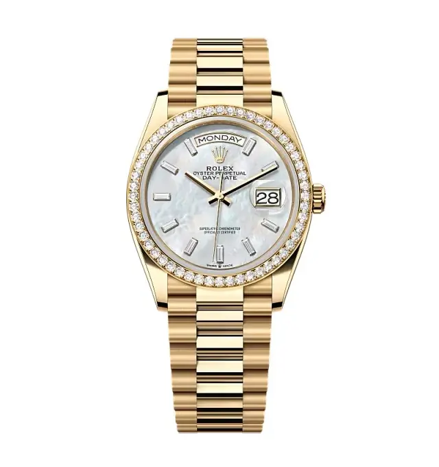 Rolex Day-Date 128348rbr-0070 36mm White mother-of-pearl Dial – Swiss Made