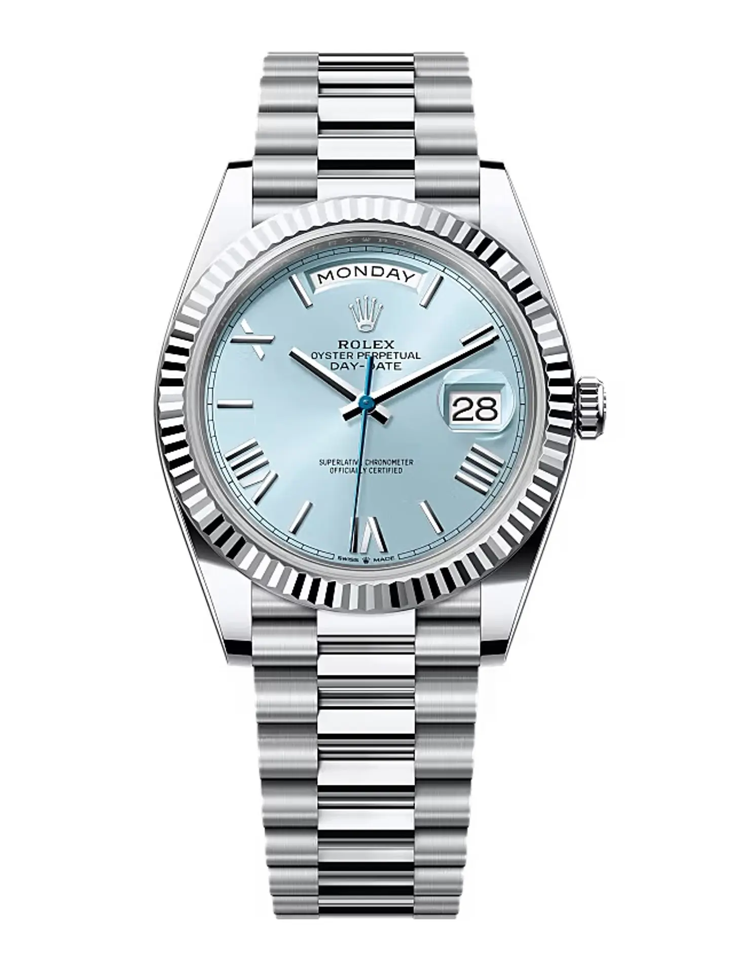 Rolex Day-Date Ice Blue Dial 228236-0012 40 mm – Swiss Made