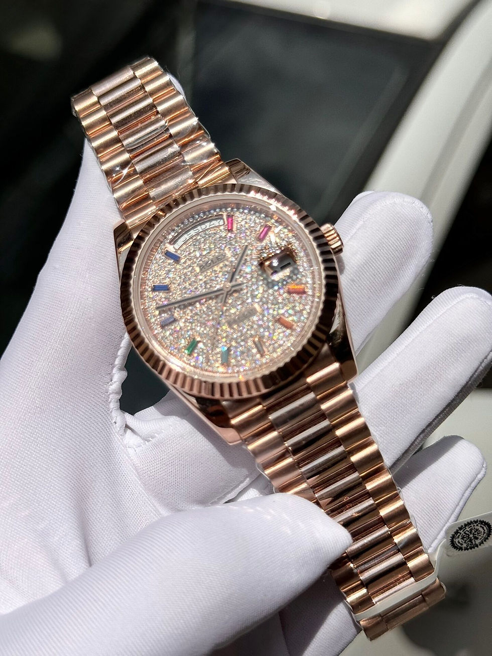 Thumbnail: Rolex Day-Date Diamond-Paved Dial 128235-0039 36 mm – Swiss Made