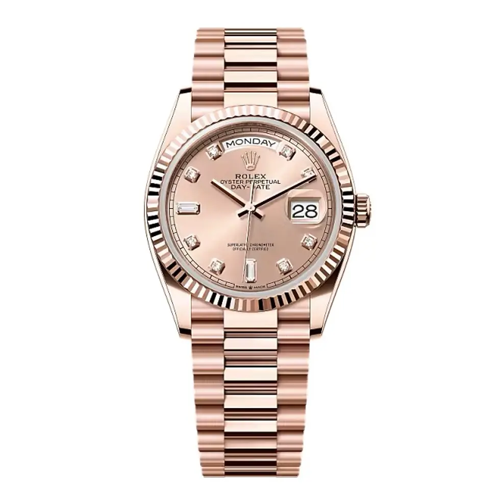 Thumbnail: Rolex Day-Date Rosé Diamond Dial 128235-0009 36 mm – Swiss Made