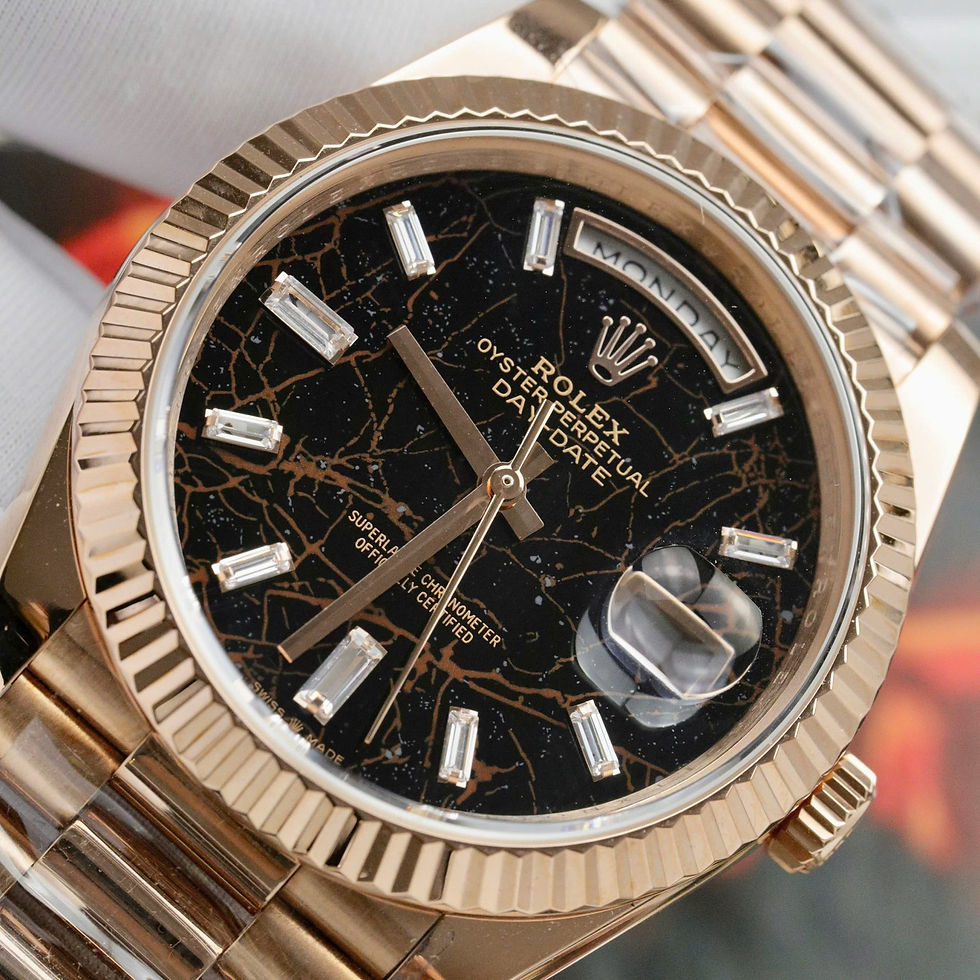 Thumbnail: Rolex Day-Date Eisenkiesel Diamond Dial 128235-0041 36 mm – Swiss Made
