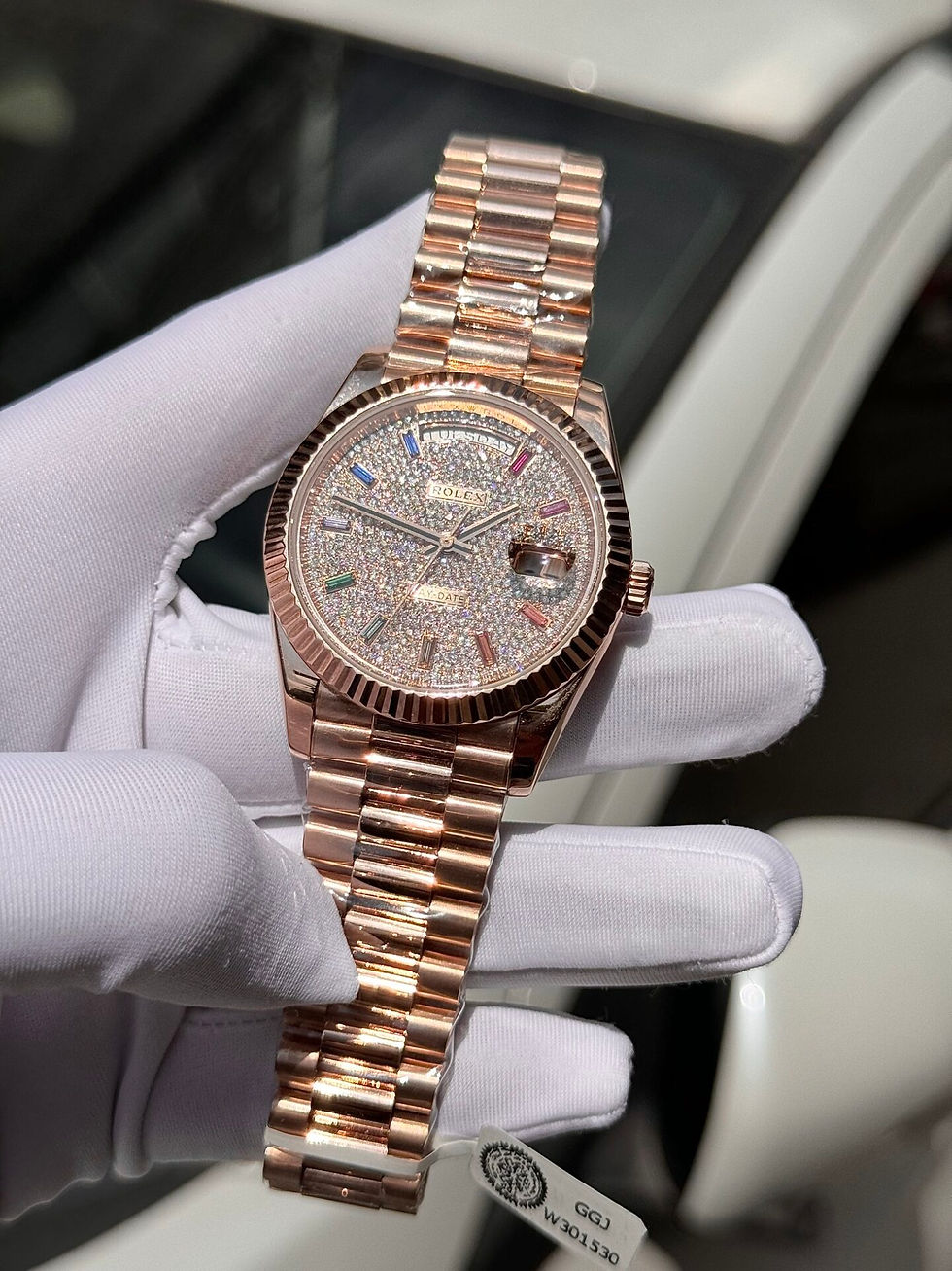Thumbnail: Rolex Day-Date Diamond-Paved Dial 128235-0039 36 mm – Swiss Made