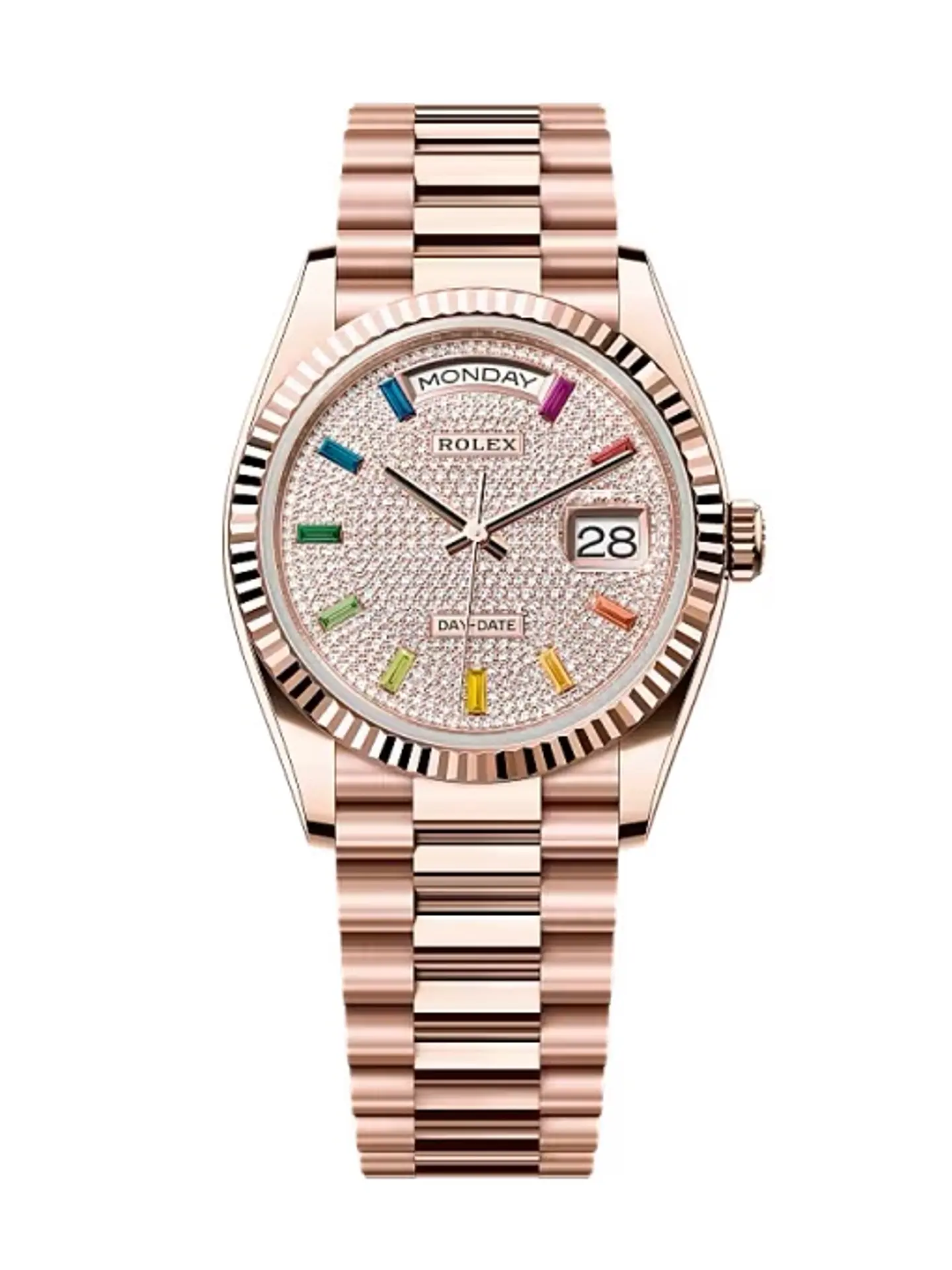 Rolex Day-Date Diamond-Paved Dial 128235-0039 36 mm – Swiss Made