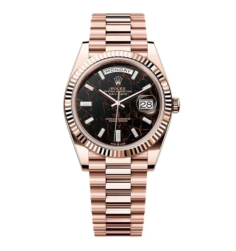 Rolex Day-Date Eisenkiesel Diamond Dial 228235-0045 40 mm – Swiss Made