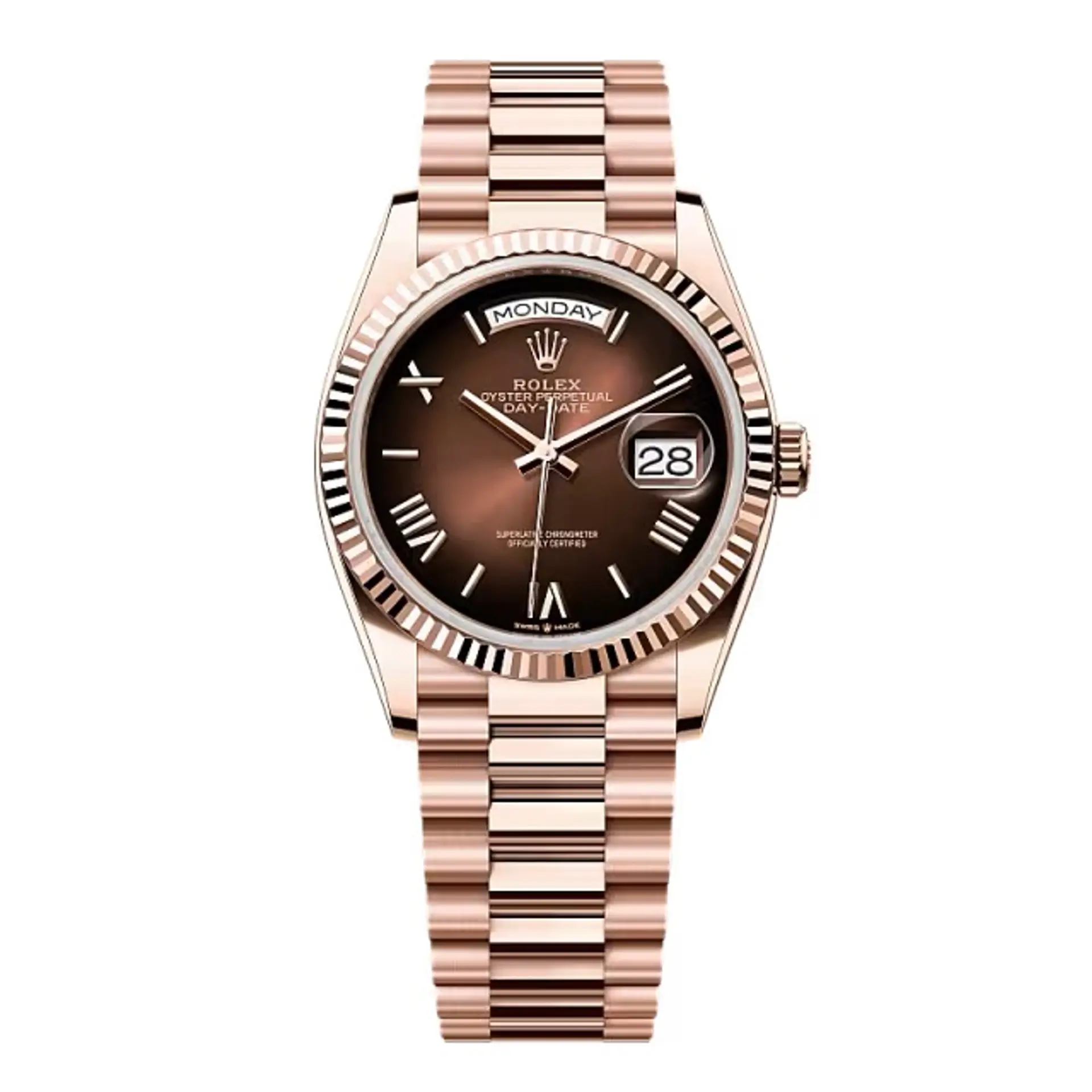 Rolex Day-Date Brown Ombré Dial 128235-0075 36 mm – Swiss Made