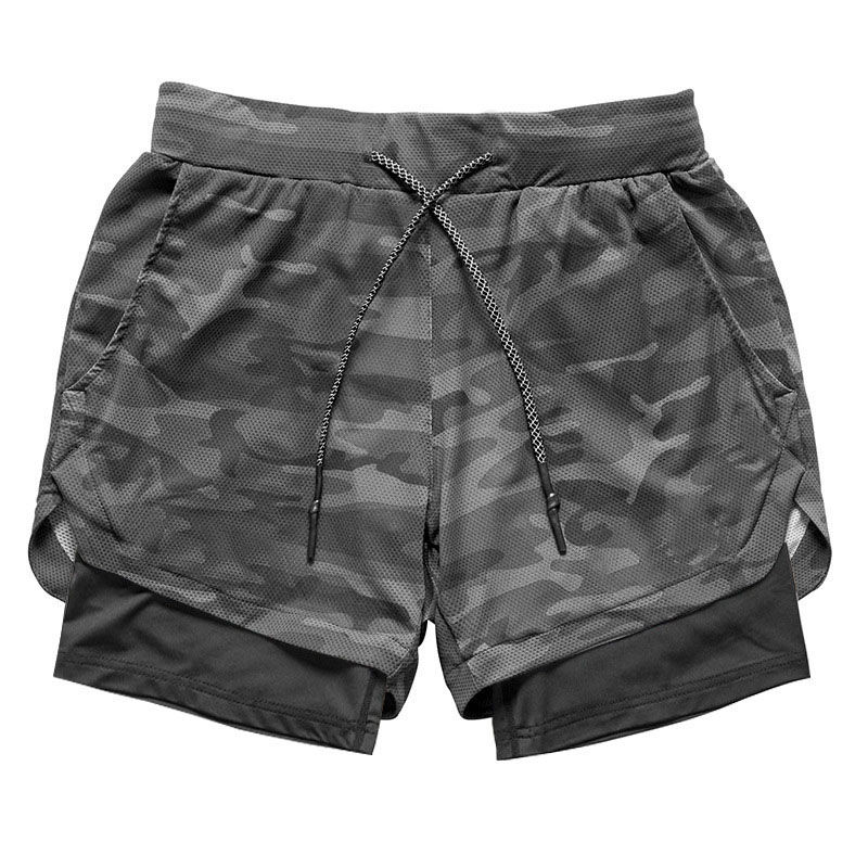 Thumbnail: Camo Running Shorts Men Gym Sports Shorts 2 In 1 Quick Dry Workout Training Gym 