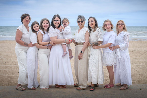 séance photo famille plage Merville Franceville