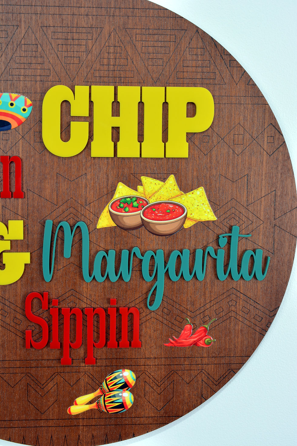 Thumbnail: Chip Dippin' & Margarita Sippin' Sign | Funny Margarita Wall Sign