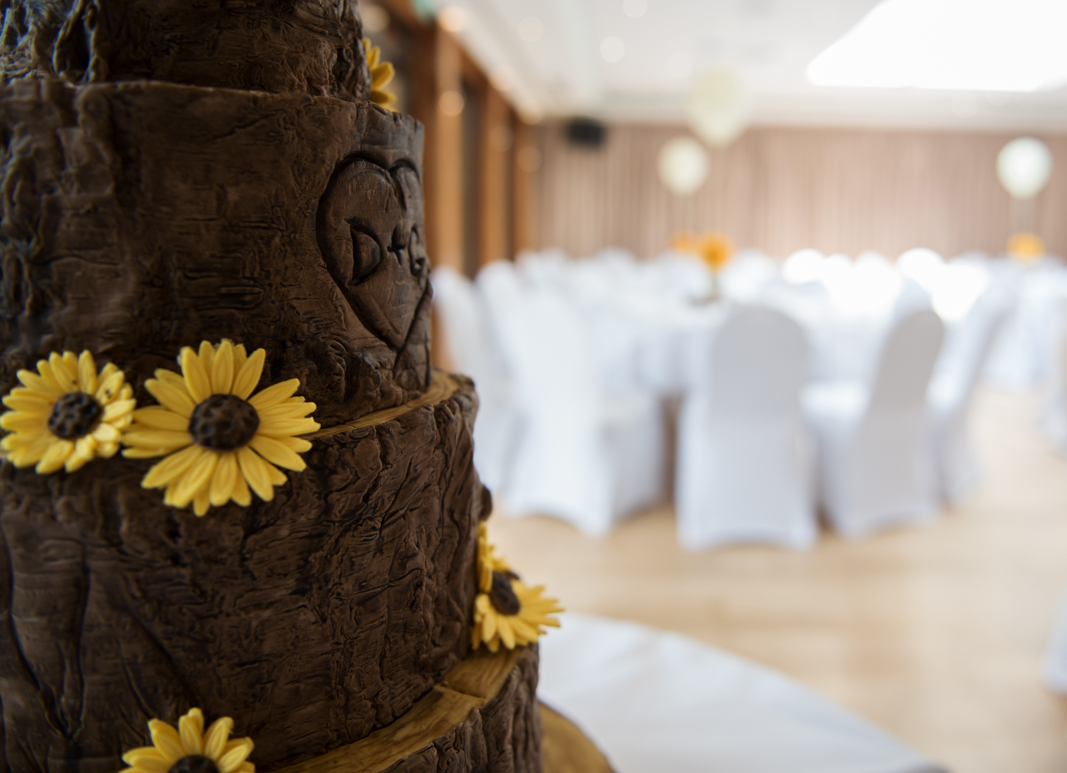 woodland wedding cake