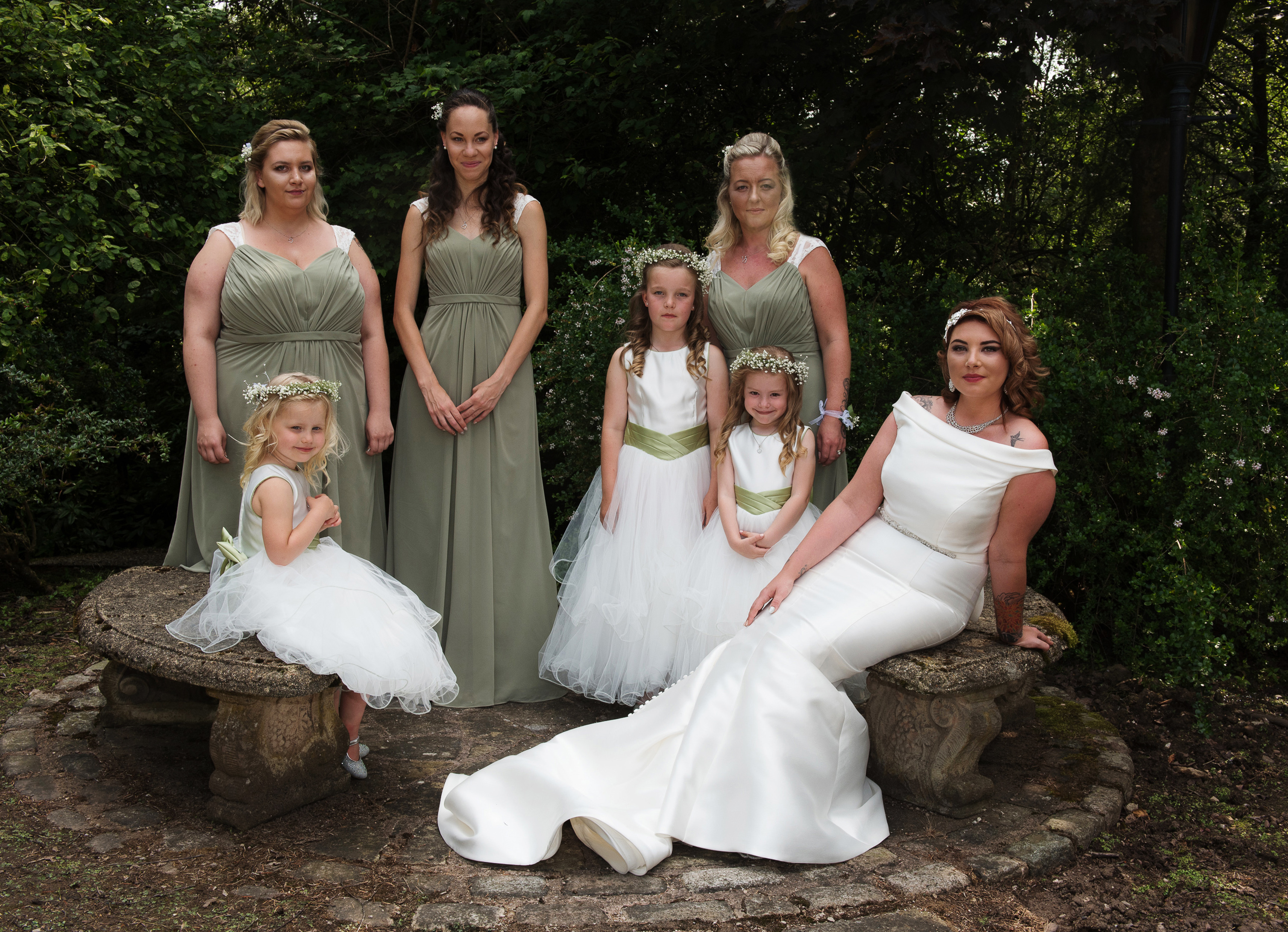 Bride and Bridesmaids