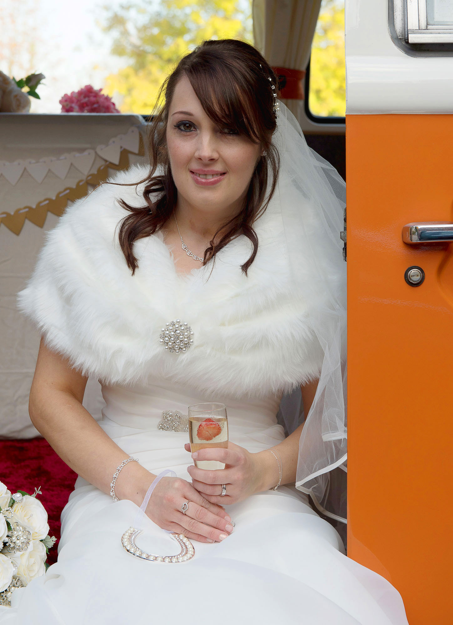 Bride in Camper Van
