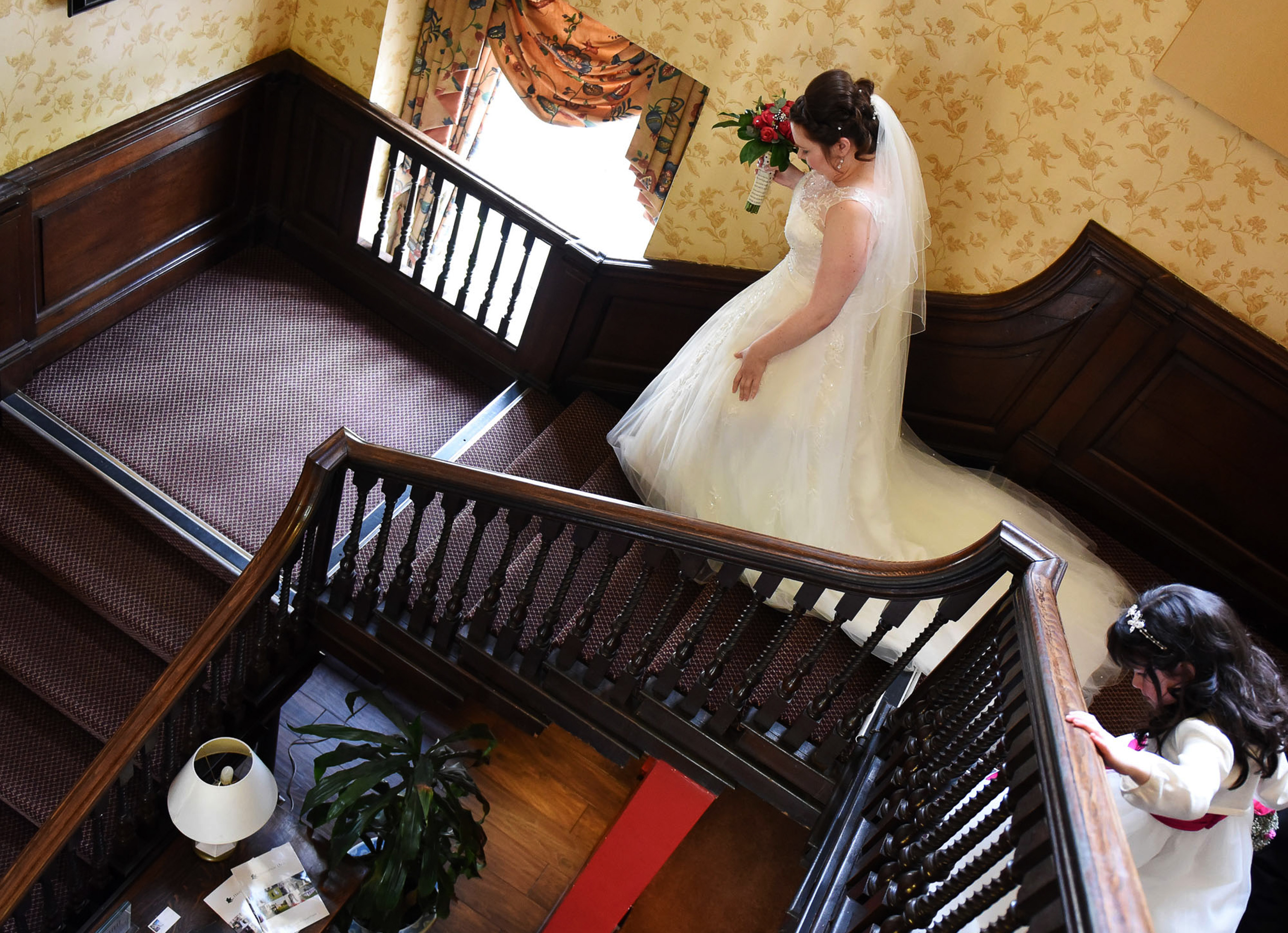Bride and Flower Girl