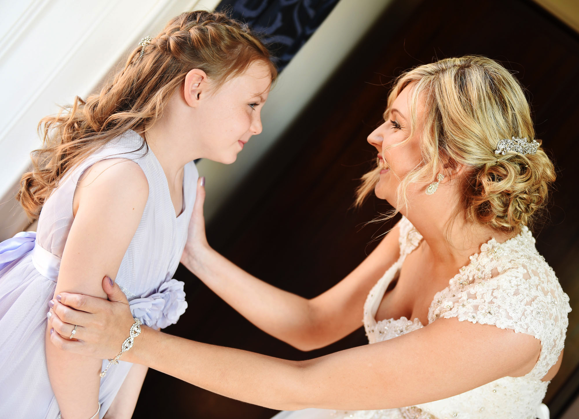 Bride and Flower girl