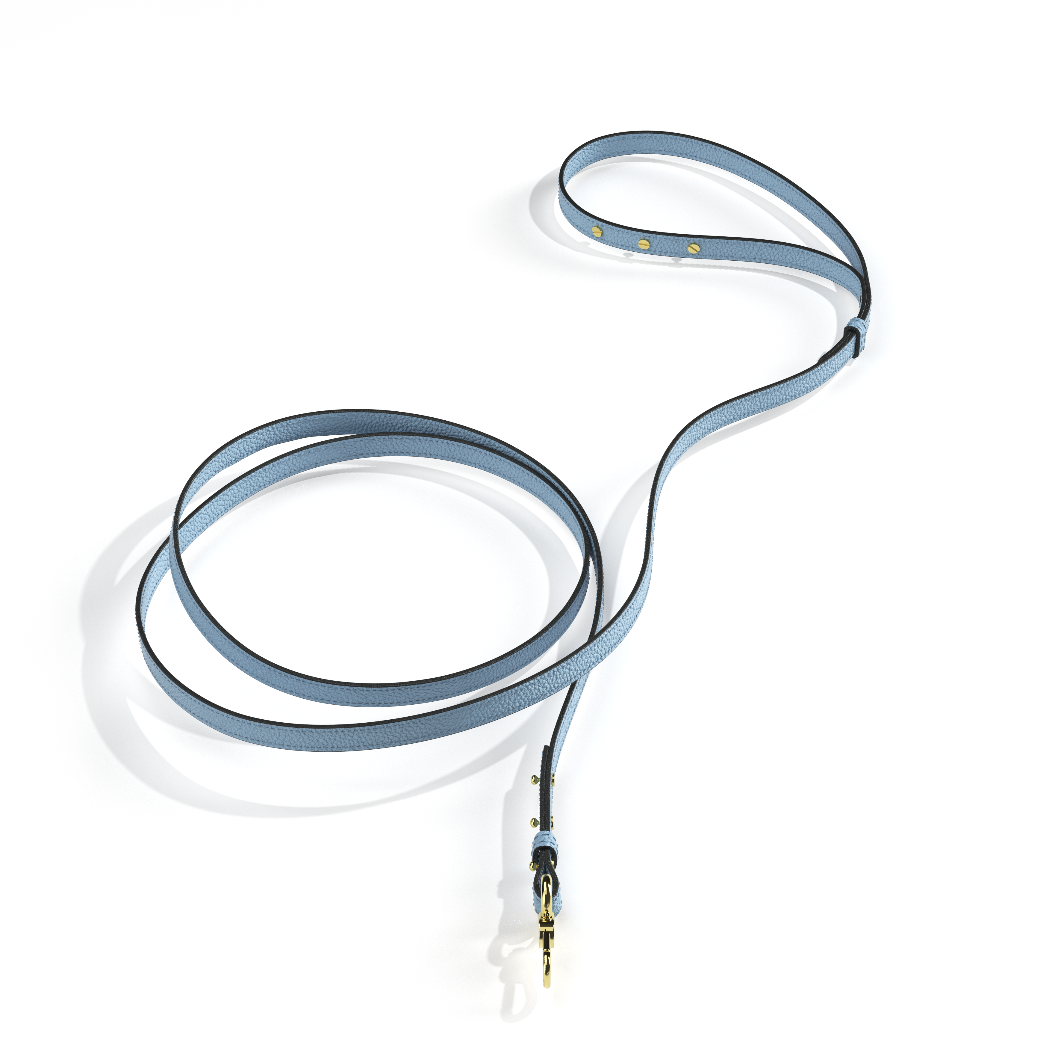 Hyacinth - Leather Leash Strap with Gold Clasp