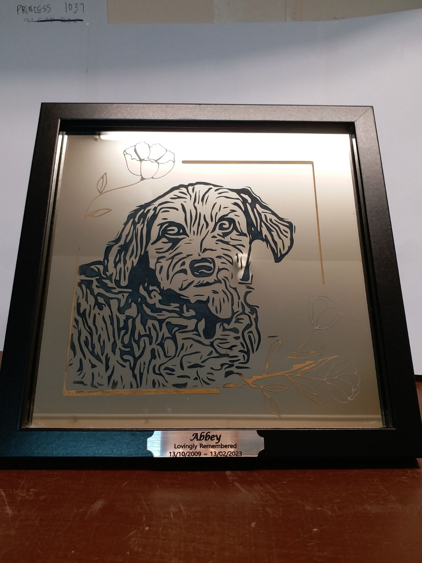 Etched Pet Portrait