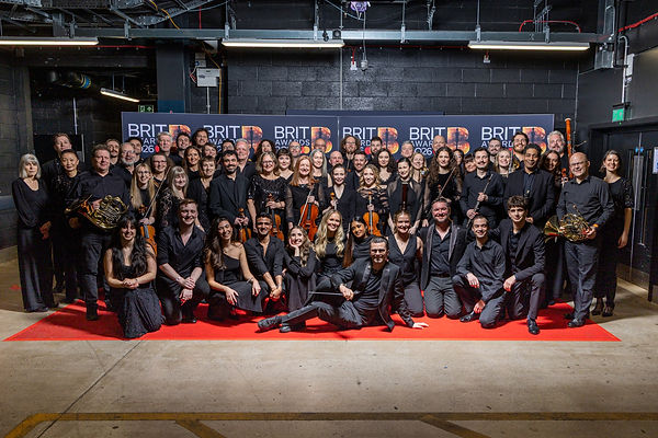 The Hallé Orchestra performing with Alex Warren at the BRIT Awards in Manchester